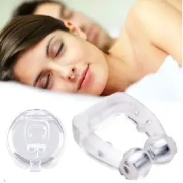 Silicone Anti Snore Tongue Retaining Device with Case Stop Snoring  Breathing Sleep Aid Tool