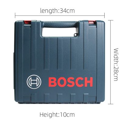 กล่องเครื่องมือ Bosch แก้ไขสว่านที่ชาร์จไฟได้สว่านไฟฟ้าสว่านกระแทกครัวเรือนขนาดกระเป๋าเดินทางสากล: 34ซม. × 28ซม. × 10ซม