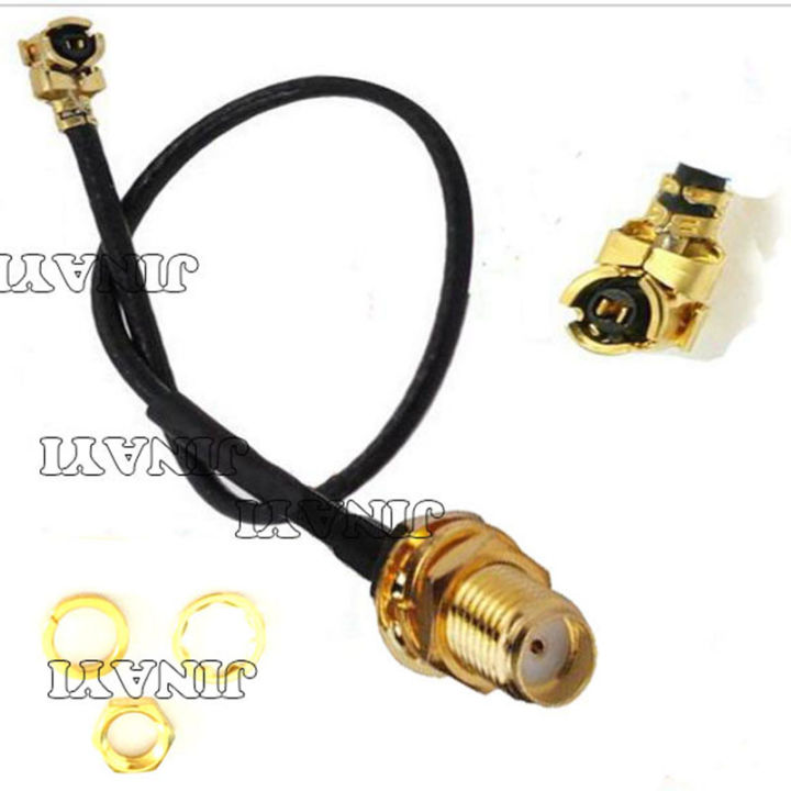 2pcs Black 1.13 SMA Female Jack to IPX u.fl IPEX Connector RF Pigtail Cable 1.13mm 10/15/20/30cm