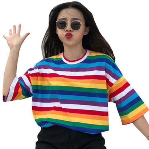 women rainbow shirt