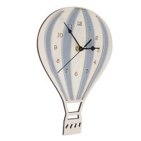 Nordic Style Children Cartoon Hot Air Balloon Clock Mute Clock Room Wall Clock Children Unique Gifts Home Decorations