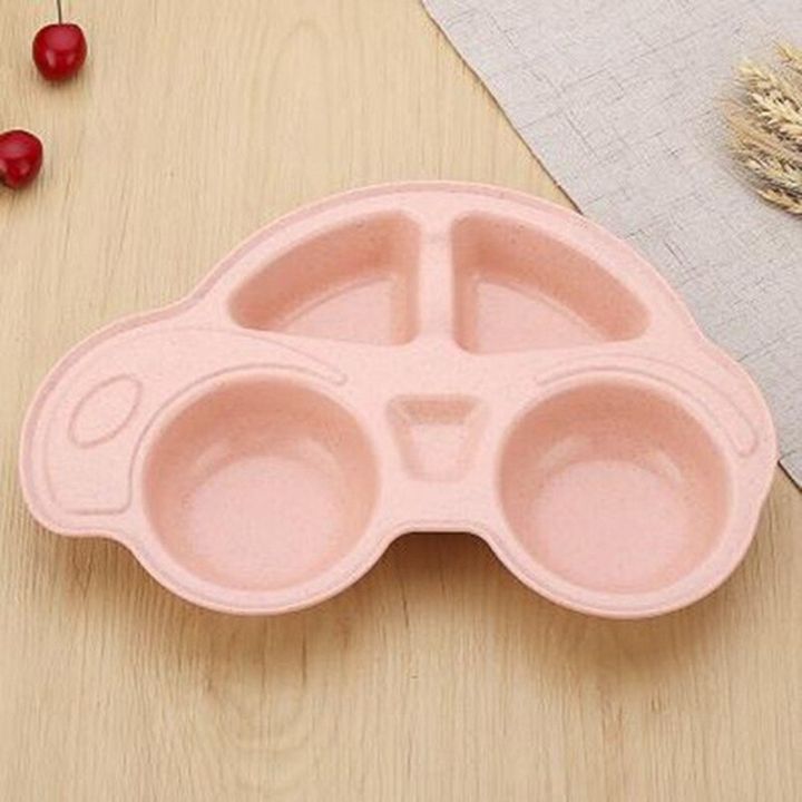 toddler-infant-baby-dishes-cartoon-car-shape-plate-environmentally-separated-child-food-plates-kids-dinnerware-tableware-tray