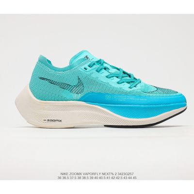 [HOT] ✅Original ΝΙΚΕ ZomX- Vap0fly- Next- 2 "Ice Blue" Blue Red Marathon Shock-Absorbing Sneakers Mens Running Shoes {Free Shipping}