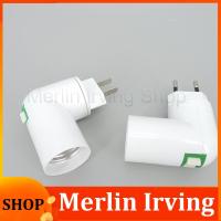 Merlin Irving Shop 360 Degrees Rotation EU US Plug To E27 Screw adjustable Base light power Socket Converter Lamp Bulb Holder On/Off Switch Adapter