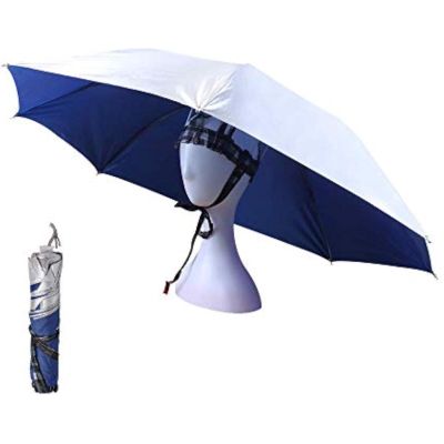 OMUKY Whable Hanging Umbrella UV Cut Leisure Hat Fishing Umbrella Amburella Hat Ultra Hat Both Hand Release Polished Folding Type Holding Sports Outdoor Event Watching Camp Outdoor Work x1