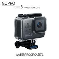 ฮีโร่ปลอกหุ้มสำหรับ Gopro ใต้น้ำซองกันน้ำลึก45ม. อุปกรณ์เสริม8กล้องแอคชั่นแคมเมรา Go Pro 8สีดำอุปกรณ์เสริมเคสอุปกรณ์เสริม