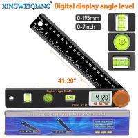[COD] Woodworking angle ruler 4in1 orange head digital display horizontal with bubble measuring tool multi-purpose