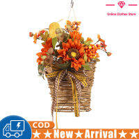 Thanksgiving Artificial Autumn Decor Basket Style Wreath For Windows Walls Homes Offices Hotels