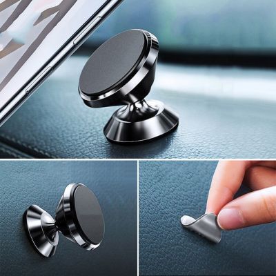 360 Rotatable Magnetic Dashboard Windshield Mount GPS Mobile Phone Mount Anti Slip Aluminum Alloy for iPhone 14 13 12 Pro Max Car Mounts