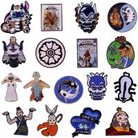 hot【DT】 AVATAR the Last Airbender Appa Momo Hard Enamel Pin Cartoon Badge Brooch Anime Movie Fans Lapel Jewelry