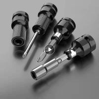 1/2 Inch Square To 1/4 Inch Hex Ratchet Socket Spring Wrench Socket Telescopic Adapter Spanner Set Drive Converter Impact Tool