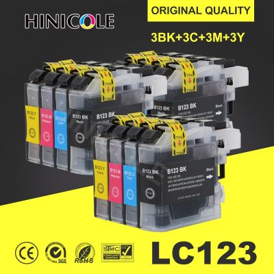 HINICOLE Compatible LC121 LC 123 LC123 Ink Cartridge For Brother DCP-J552DW DCP-J752DW MFC-J470DW MFC-J650DW Inkjet Printer