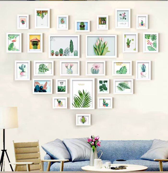 27 Pieces 3R/6R/A4 Love Photo Frames Heart Shaped Photo Frames Photo