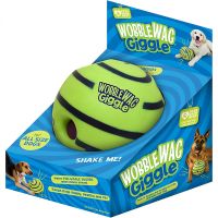 ✺❒ Wobble Wag Giggle Glow Ball Interactive Dog Toy Fun Giggle Sounds When Rolled or Shaken Pets Know Best As Seen On TV