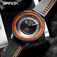 SANDA Luxury Wristwatch for Men Quartz Waterproof Watches Gear Case Leather Strap Clock Male Sport Business Relogio Masculine