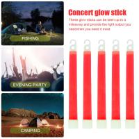 10pcs Outdoor Emergency Glow Sticks Waterproof 6 Inch Concert Party Light Stick with Hook Non-toxic Hiking Camping Equipment