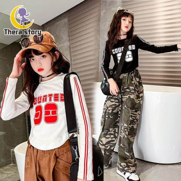 th-girls-leggings-เวอร์ชั่นเกาหลีใหม่ของต่างประเทศแฟชั่นจีนบิ๊กเด็กอเนกประสงค์ถนนเต้นรำแนวโน้มเย็นแขนยาวด้านบน