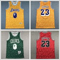 ▨₪❖ Collaboration Edition Chicago Bulls Lakers Celtics Jersey Top Men Basketball Clothes Embroidered