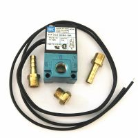 MAC 3 Port Electronic Boost Control Solenoid Valve DC12V 35A-ACA-DDBA-1BA With 6MM Tube Fittings Brass Silencer