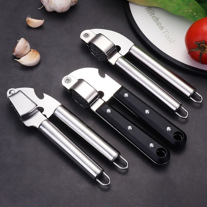 Stainless Steel Garlic Press Crusher Vegetables Ginger Squeezer Masher  Handheld Ginger Mincer Tools Kitchen Cooking Accessories