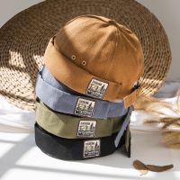 ○ Fashion DENIM Labeling Beanies bonnet Unisex vintage Cotton Casual cap for man women Hip Hop couple Adjustable Outdoor Hat