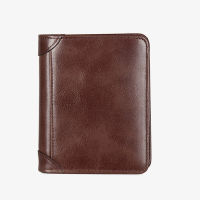 Soft Genuine Leather Wallet Men Vintage Wallets Casual Zipper Coin Purse With Bank Card Holder Short Wallet For Male