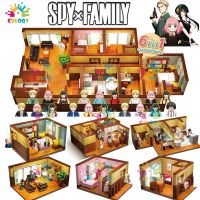 Popular Anime Arnia Spy X Family Living Room Building Blocks Mini Action Figures House Bricks Toys For Kids Christmas Gifts