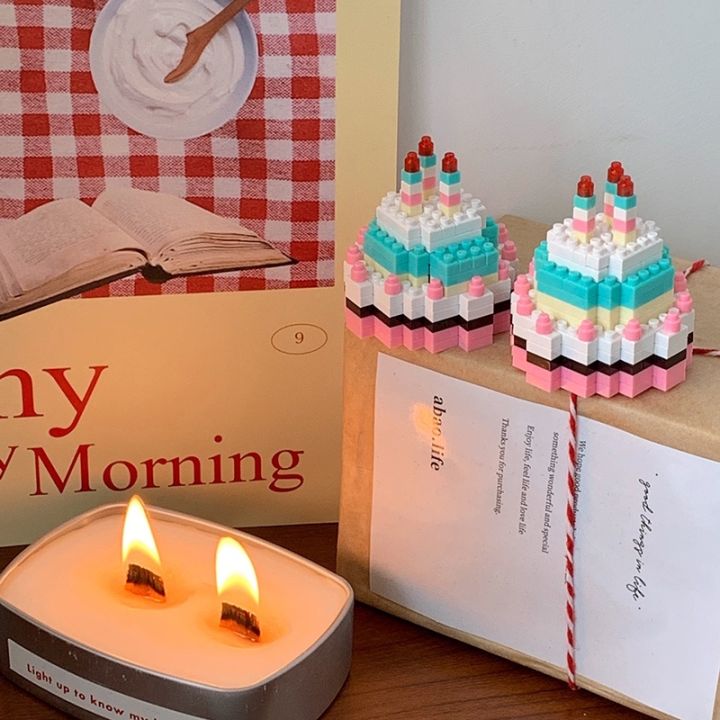 ewyn-ตัวต่อ-ตัวต่อเค้ก-บล็อกของเล่น-diy-ของขวัญให้เพื่อน-ของขวัญวันเกิด
