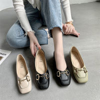 Four Seasons Single Shoe Female Fairy Style Fashion Gentle Shoes 2022 New  Versatile Flat Bean Shoes With One Foot Lazy Shoes