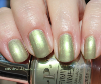 OPI Infinite shine - Olive for Pearls (ISL SR2) ยาทาเล็บ เขียวตองดูโอโครม  รุ่นกึ่งเจล เงาแบบเจลโดยไม่ต้องอบ แท้ ?%