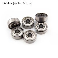 ‘；。、】= (10 PCS) 634Zz (4X16x5 Mm) Metal Shielded Ball Bearing Bearings 634Z