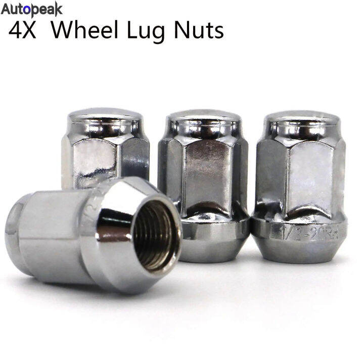 [MYiAdv Auto]4X kereta Steel Wheel Lug Nuts 12 "20 60 Degree Tapered