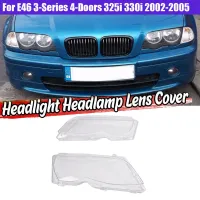 L&amp;R for BMW E46 3-Series 4-Doors 320I 325I 330I 2002-2005 Car Headlight Lens Cover Lamp Shade Len Head Light Shell Cover