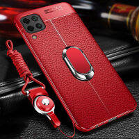 เคส M12 M32 5G สำหรับ Samsung Galaxy,เคสซิลิโคนบางป้องกันการลื่นไถลลายหนังเทียมเคสเคสมีฐานขาตั้งฝาครอบด้านหลังเนื้อนิ่ม TPU