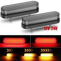 1 Pair 34led Bi-color 3 In 1 Guide Light Trailer Truck Brake Flowing Drl Light Turn Signal Waterproof Indicator