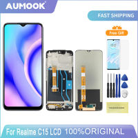 6.5นิ้วสำหรับ Realme OPPO RMX2180 C15จอแสดงผล LCD สัมผัสทำให้เป็นดิจิทัลประกอบสำหรับ Realme C15 RMX2180พร้อมที่เปลี่ยนกรอบกรอบหน้าจอ