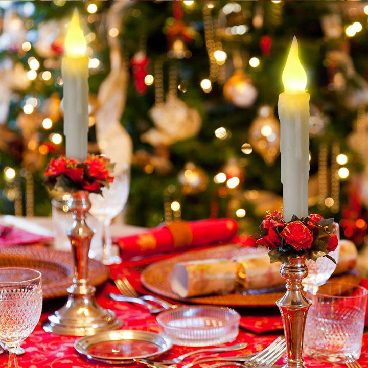 เทียนของตกแต่งปาร์ตี้เทียน-led-คริสต์มาสแบบลอยน้ำได้สำหรับผลิตภัณฑ์ตกแต่งบนโต๊ะคริสต์มาส
