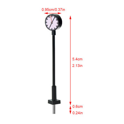 Model Railway Lights Lit Platform Clock Lamp Train Station Layout HO N Scale LQS62