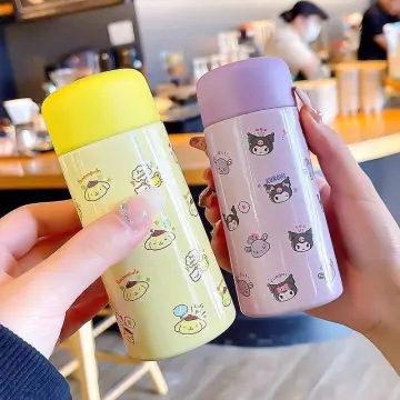 150ml Insulated Bottle Wood Grain Mini Cute Stainless Steel Thermos Cup Portable Pocket Vacuum Bottle Mini Coffee Mug with Tea Leak for Home Travel ou