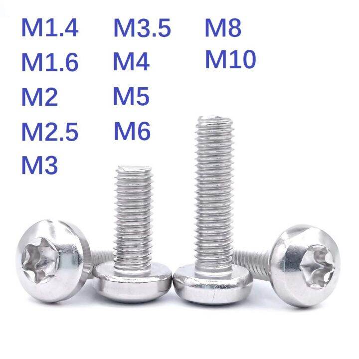 hot-torx-round-head-screw-gb2672-m2-5-m4-m5-six-lobe-304-stainless-steel-pan-torx-machine-security