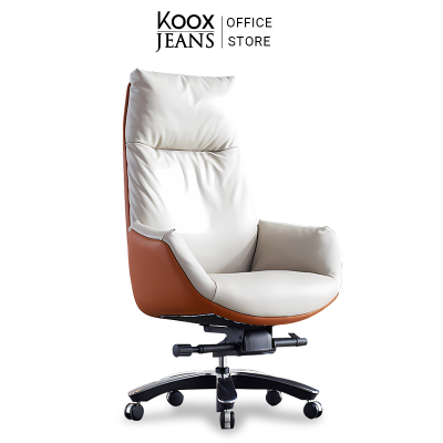 KOOXJEANS Boss Chair ก้าอี้ออฟฟิศ เก้าอี้บอส Office Chair Computer Chair เก้าอี้คอมพิวเตอร์ หลังสูง เก้าอี้ หรูหรา Genuine Leather A1939