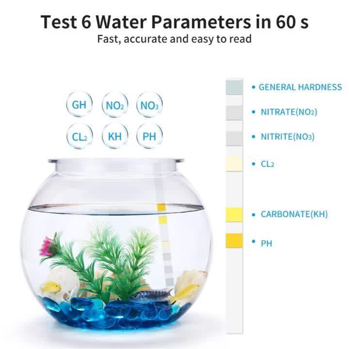 30100 Pieces Water Test Kits 6 in 1 Aquarium Testing Strips for
