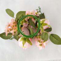 【DT】 hot  Ornament Multicolor Wedding Candlestick Simulation Rose Holiday Decoration