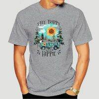 Sunflower Camping Stay Trippy Little Hippie Ladies T-Shirt Sport Grey Streetwear Casual Tee Shirt  R0PQ