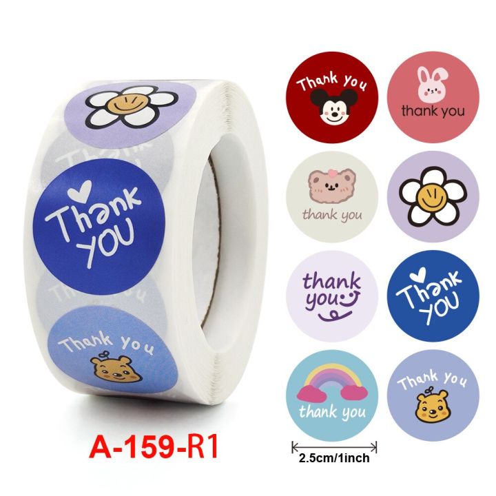 100-500-pcs-roll-1inch-cartoon-stickers-roll-for-envelope-praise-reward-student-work-label-stationery-seal-lable-stickers-labels