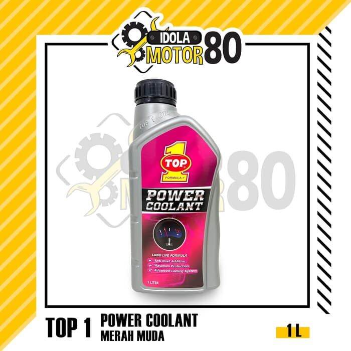 Air Radiator Power Coolant Top 1 Warna Merah Pink Isi 1 Liter Lazada