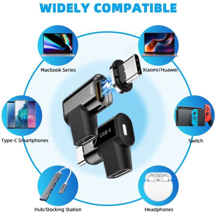 chaunceybi-อะแดปเตอร์แม่เหล็ก-usb4-0-140w-usb-c-เป็นประเภท40gbps-เชื่อมต่อหัวเปลี่ยนสายชาร์จ8k-60hz