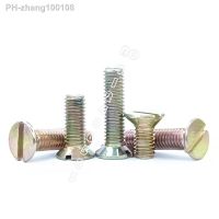 2-50pcs M2 M3 M4 M5 M6 M8 M10 M12 Zinc Alloy GB68 Metric Threaded Slotted Flat Countersunk Head Machine Screw Bolt