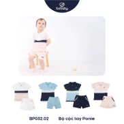 Bộ quần áo Polo cộc tay phối ngực Ponie BU Baby - Bubaby Bình Dương