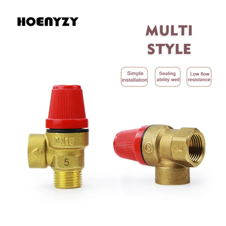 1/2" Male/female Thread Brass Safety Relief Valve 3/5/6/8 Bar For Solar